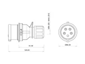 Bemis CEE Norm 5X16A 380V IP44 Düz Fiş thumbnail 2