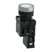 Schneider Electric XA2EW31M1 Beyaz Ledli Yaylı Buton 220V AC/DC - 2