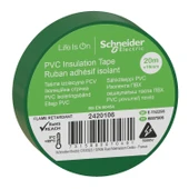 Schneider Electric 2420106 Yeşil İzole Bant 19mmx20 Metre 8'li Paket - 1
