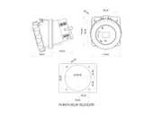 Bemis CEE Norm 5X125A 380V IP67 45 Derece Eğik Makina Priz (RS) thumbnail 2