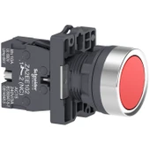 Schneider Electric XA2EA42 22mm Kırmızı Yaylı Buton - 1
