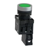 Schneider Electric XA2EW33M1 Yeşil Ledli Yaylı Buton 220V AC/DC - 6