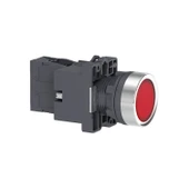 Schneider Electric XA2EW34M2 Kırmızı Ledli Yaylı Buton 220V AC/DC - 1