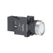 Schneider Electric XA2EW31M1 Beyaz Ledli Yaylı Buton 220V AC/DC - 1