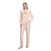 Anıl 11307 Anıl 11307 Pamuklu Kışlık Uzun Kol Kadın Pijama Takım - 1