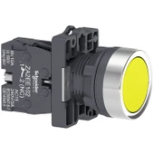 Schneider Electric XA2EA51 22mm Sarı Yaylı Buton - 1