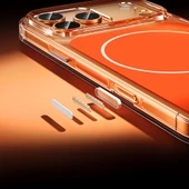 iPhone 17 Pro Kılıf Kablosuz Şarj Özellikli Şeffaf Kamera Kontrol Butonlu Lugano Kapak thumbnail 5