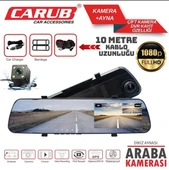 Carub Kamera+Ayna Çift Kamera DVR TFT Geniş 10 MT - 1