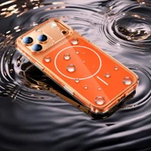 iPhone 17 Pro Kılıf Kablosuz Şarj Özellikli Şeffaf Kamera Kontrol Butonlu Lugano Kapak thumbnail 4