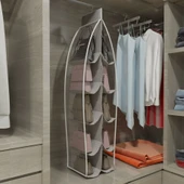 10 Gözlü Çanta Askılığı Dolap İçi Düzenleyici Organizer Askılı Çantalık - 1