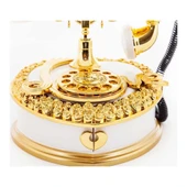 Nostaljik Polyester Telefon Müzik Ve Takı Mücevher Kutusu (beyaz) thumbnail 5