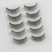 4 Parça Kirpik Seti Takma Kirpik Takımı 5li Kirpik Set Kirpik Kıvırıcı Kirpik Yapıştırıcı Rimel Maskara Fırçası - 2