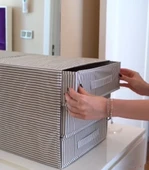 3 Bölmeli Çekmece , Çok Amaçlı Organizer - Çorap Çamaşır Organizer - Masa Üstü Düzenleyici thumbnail 2