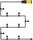 Veranda Sera Havuz Alanları Su Sisi Sistemi Dış Mekan Soğutma Kiti 10 Metre thumbnail 8