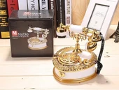 Nostaljik Polyester Telefon Müzik Ve Takı Mücevher Kutusu (beyaz) thumbnail 2