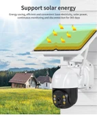 Wifi Uygulamalı Gece Görüşlü Solar Güneş Enerjili Kamera Akıllı Dış Mekan Güvenlik Kamerası thumbnail 1