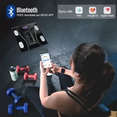 Akıllı Kablosuz Dijital Banyo Ve Vücut Yağ Ağırlık Ölçeği Vücut Kompozisyonu Analizörü Bluetoothlu Tartı - 5