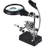 -masa Üstü Mandallı ,2.5x90mm, 7.5x34mm Mercekli ,adaptörlu Işıklı Büyüteç thumbnail 1