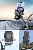 Motor,motosiklet,bisiklet ,scooter İçin 360 Derece Dönebilen Dikiz Aynası Versiyonu Telefon Tutucu Aparat thumbnail 6