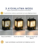Ampul Solar Şarj Edilebilir 12 Led 1 Rustikli Led Kamp Lambası thumbnail 4