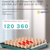 Slim Model 130 Yumurtalık Tam Otomatik Kuluçka Makinesi Gün Sayaçlı Yedek Motorlu thumbnail 6