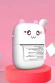 C9 Pembe Mini Yazıcı Taşınabilir Termal Yazıcı Kablosuz Bağlantı Ap Kontrol Cep Yazıcısı thumbnail 2