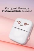 C9 Pembe Mini Yazıcı Taşınabilir Termal Yazıcı Kablosuz Bağlantı Ap Kontrol Cep Yazıcısı thumbnail 4