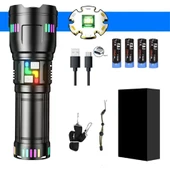 Pro F-3002 Alüminyum Tg Led Gece Şeritli Type-c Şarjlı El Feneri thumbnail 2