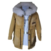 Sevilen 209 Kadın Kürklü Kot Kaban - 4