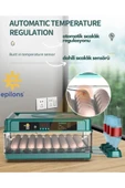Epilons Profesyonel 130 Yumurtalık Otomatik Kuluçka Makinesi Tavuk Bıldırcın Güvercin Kaz Hindi Wi-fi Kamera - 6