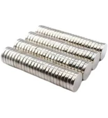 50 Adet 10x2mm Yuvarlak Neodyum Mıknatıs Güçlü Magnet Nikel Kaplamalı thumbnail 1