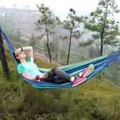 Madfox Tree Bed Lightweight Canvas Hamak Mavi - 8