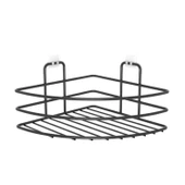 Buffer® Kendiliğinden Yapışkanlı Montaj Gerektirmeyen Tek Katlı Banyo Askı Köşe Şampuanlık Siyah - 1