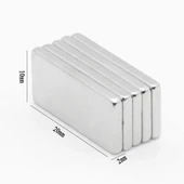 50 Adet 20x10x2 Mm Neodyum Mıknatıs Köşeli Magnet N35 Nikel Kaplama Güçlü Kaliteli Dayanıklı thumbnail 1