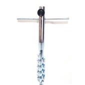 Leva House Burgulu Metal Sıkma Aparatlı Plaj Şemsiye Kazığı 40 cm - 1