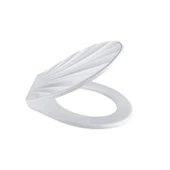 Buffer® Desenli Şık Ergonomik Rahat Beyaz Renk Klozet Kapağı - 1