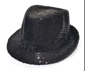 Payetli Çocuk Şapkası Siyah Renk - 1