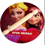 Ahşap Oyun Hamur Sofrası Elsa ve Anna 25cm - 1
