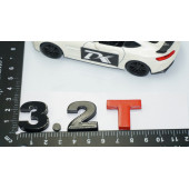 DK Tuning 3.2T Bagaj Siyah Kırmızı Yazı Logo Volkswagen İle Uyumlu - 4