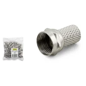 F Konnektör 17 Mm 100 Lü Paket Sılver WK-05S - 1