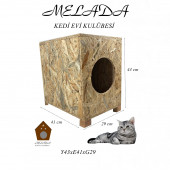 Melada Mobilya Sokak Hayvanları Kedi Evi Dikdörtgen2 - 1