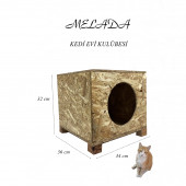 Melada Mobilya Sokak Hayvanları Kedi Evi Kare - 1