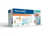 Prof mask Prof Mask 5 Kat Cerrahi Maske Turkuaz Tekli Ambalaj Lavantalı (25’li Kutu) - 1