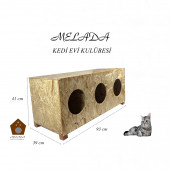 Melada Kedi Evi Kulübesi 3'lü 3 XL - 1