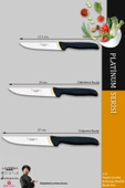 Lazbisa Platinum Serisi Mutfak Bıçak Seti Et Ekmek Sebze Meyve Bıçağı 3 Lü Set Günlük Kullanım (MFT-369) - 2