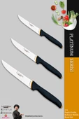 Lazbisa Platinum Serisi Mutfak Bıçak Seti Et Ekmek Sebze Meyve Bıçağı 3 Lü Set Günlük Kullanım (MFT-369) - 1