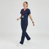 BASIC Kadın Likralı Üniforma Takımı- Lacivert thumbnail 1