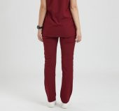 BASIC Kadın Likralı Üniforma Takımı- Bordo thumbnail 4