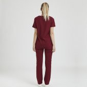 CLOWER Kadın Likralı Üniforma Takımı - Bordo - 2