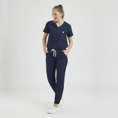 JOGGER Kadın Likralı Üniforma Takımı - Lacivert - 2